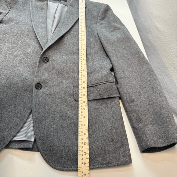 Banana Republic Men’s 42R Tailored Fit Blazer Sport Coat Grey 2 Button Cotton - Picture 6 of 15
